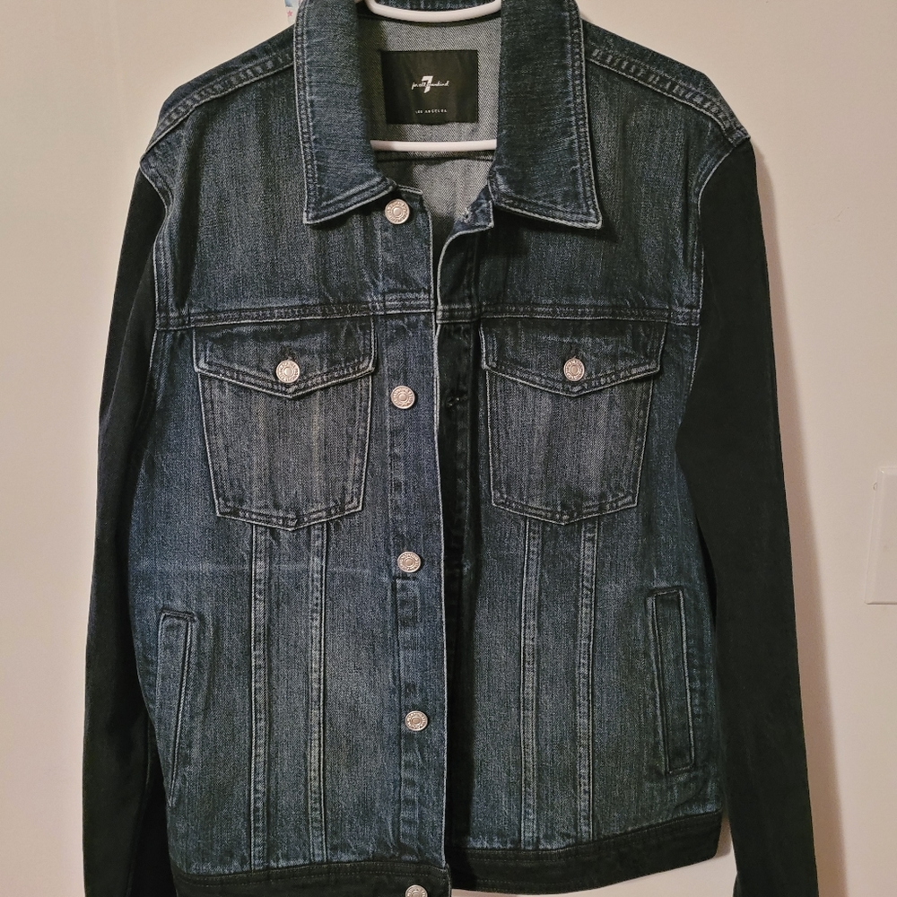 7 For All Mankind (7FAM) Medium Two-Tone Denim Jacket